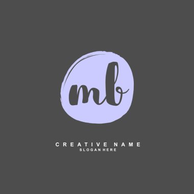 M B MB İlk logo şablonu vektörü. Harf logosu kavramı