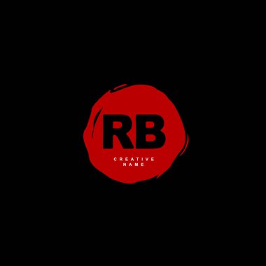 R B RB İlk logo şablonu vektörü. Harf logosu kavramı