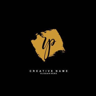 R P RP ilk logo şablonu vektörü. Harf logosu kavramı