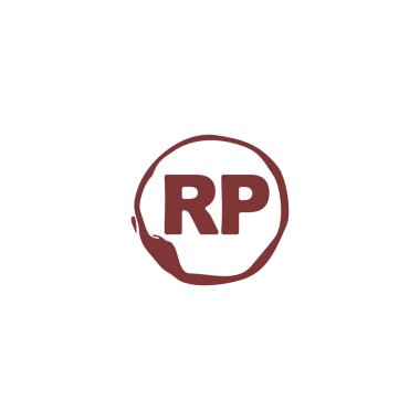 R P RP ilk logo şablonu vektörü. Harf logosu kavramı