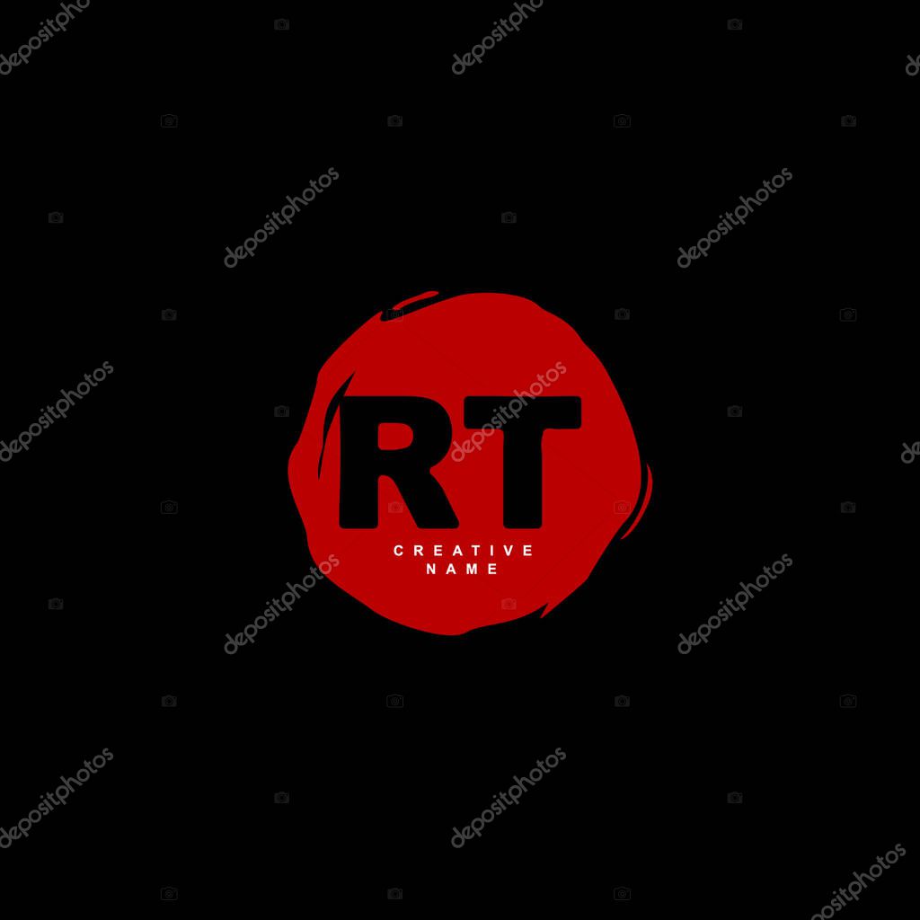 R T RT Initial logo template vector. Letter logo concept