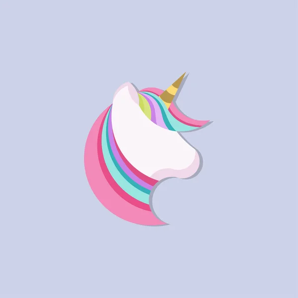 Unicorn Logo Vector Illustration Print — Stock Vector