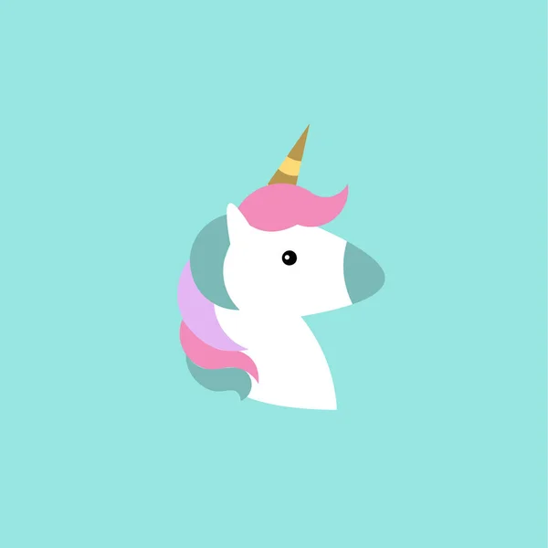 Unicorn Logo Vector Illustration Print — Stock Vector