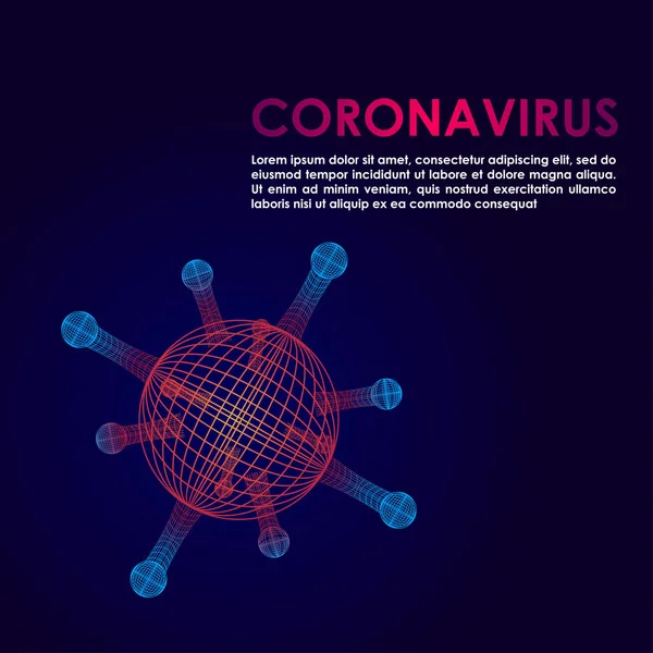 Corona Virus Vector Illustration Science Medicine Background — стоковий вектор