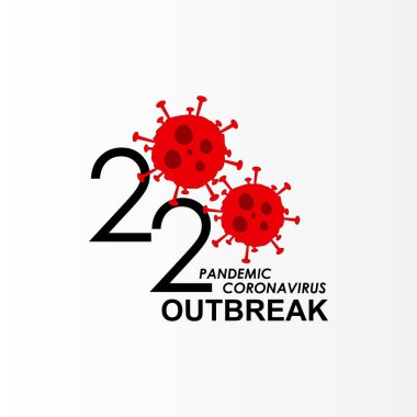 2020 Pandemik Corona Virüs Salgını Tasarımı İşareti