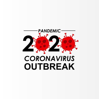 2020 Pandemik Corona Virüs Salgını Tasarımı İşareti