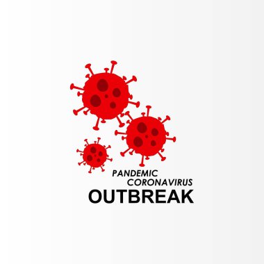 2020 Pandemik Corona Virüs Salgını Tasarımı İşareti