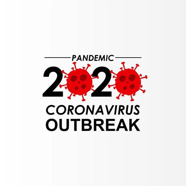 2020 Знак Пандемії Corona Virus Outbreak Design — стоковий вектор