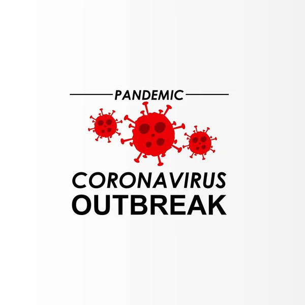 2020 Firma Para Diseño Brotes Virus Corona Pandémica — Vector de stock