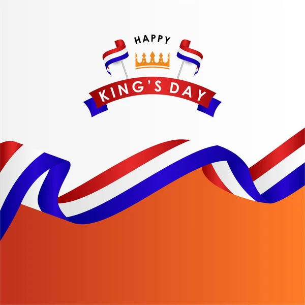 Kings Day Vektör Tasarım Şablonu İllüstrasyonu