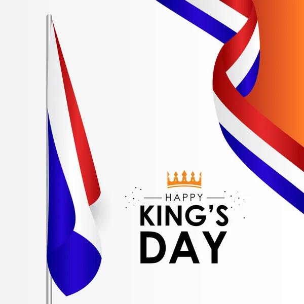 Kings Day Vector Ontwerp Sjabloon Illustratie — Stockvector