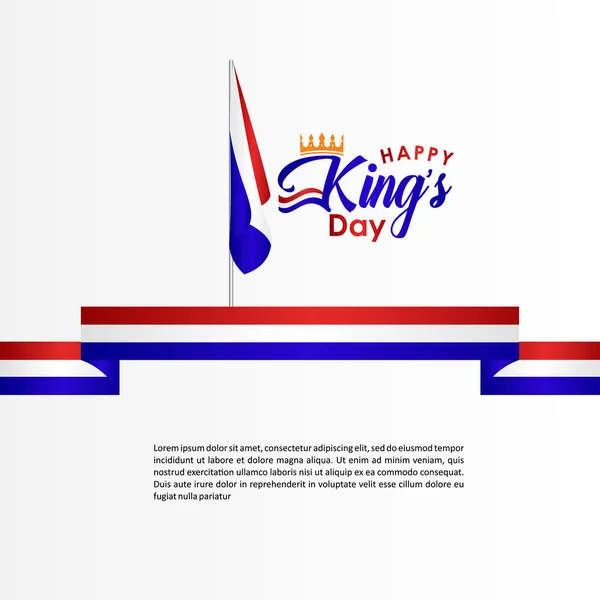 Kings Day Vector Ontwerp Sjabloon Illustratie — Stockvector