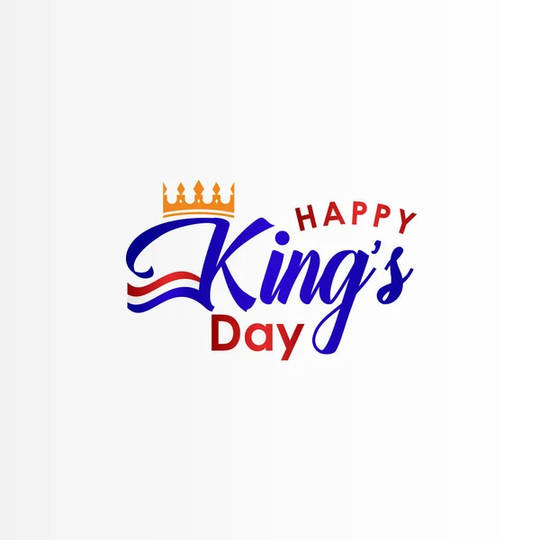 Kings Day Vector Ontwerp Sjabloon Illustratie — Stockvector