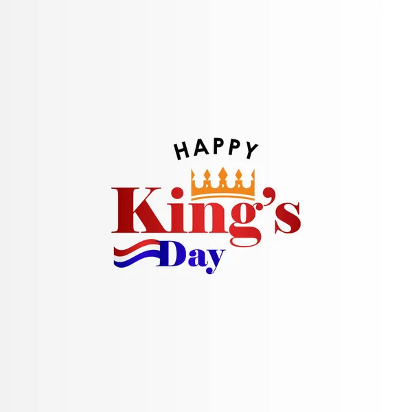 Kings Day Vector Ontwerp Sjabloon Illustratie — Stockvector