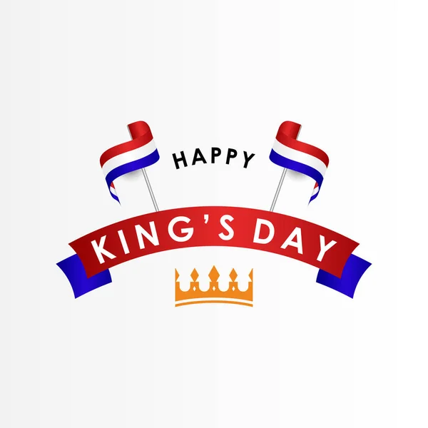 Kings Day Vector Ontwerp Sjabloon Illustratie — Stockvector