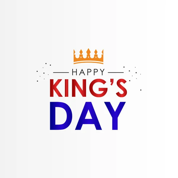 Kings Day Vektör Tasarım Şablonu İllüstrasyonu