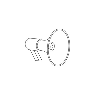 Megafon Vektör Tasarım Şablonu İllüstrasyonu