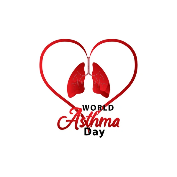 Día Mundial Del Asma Vector Medicina Diseño Antecedentes — Vector de stock