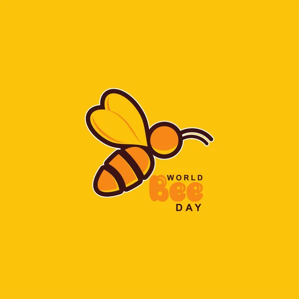 World Bee Day Vektor Design Mall Illustration — Stock vektor