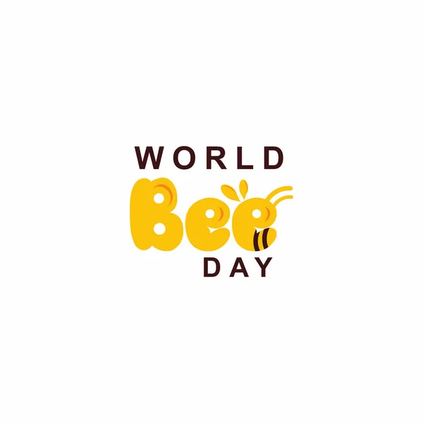 World Bee Day Vektor Design Mall Illustration — Stock vektor