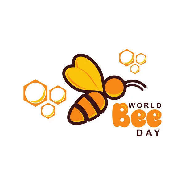 World Bee Day Vector Design Template Ilustração — Vetor de Stock