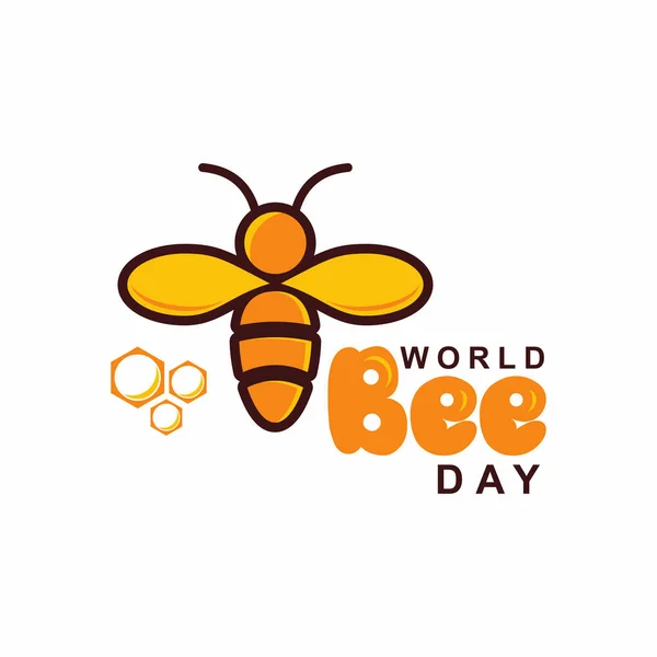 World Bee Day Vector Design Template Illustration — Stock Vector