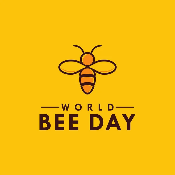 World Bee Day Vektor Design Mall Illustration — Stock vektor