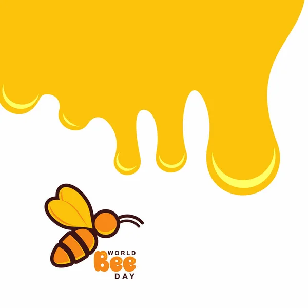 World Bee Day Vektor Design Mall Illustration — Stock vektor