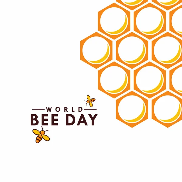 World Bee Day Vektor Design Mall Illustration — Stock vektor