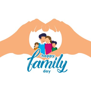 Uluslararası Aile Tasarım Vektörü İllüstrasyonu Günü. Mutlu Aile Günleri