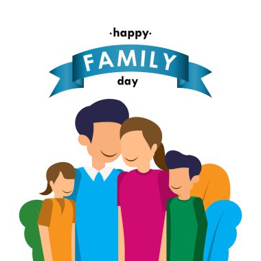 Uluslararası Aile Tasarım Vektörü İllüstrasyonu Günü. Mutlu Aile Günleri