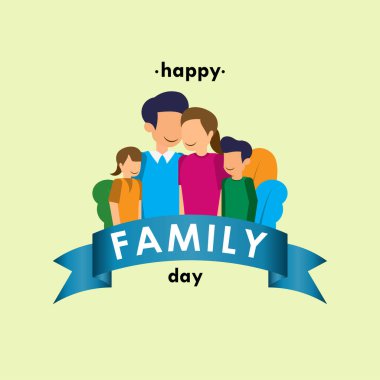 Uluslararası Aile Tasarım Vektörü İllüstrasyonu Günü. Mutlu Aile Günleri