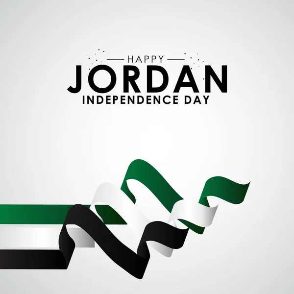 Jordánia Függetlenség Napja Zászló Illusztrációval — Stock Vector