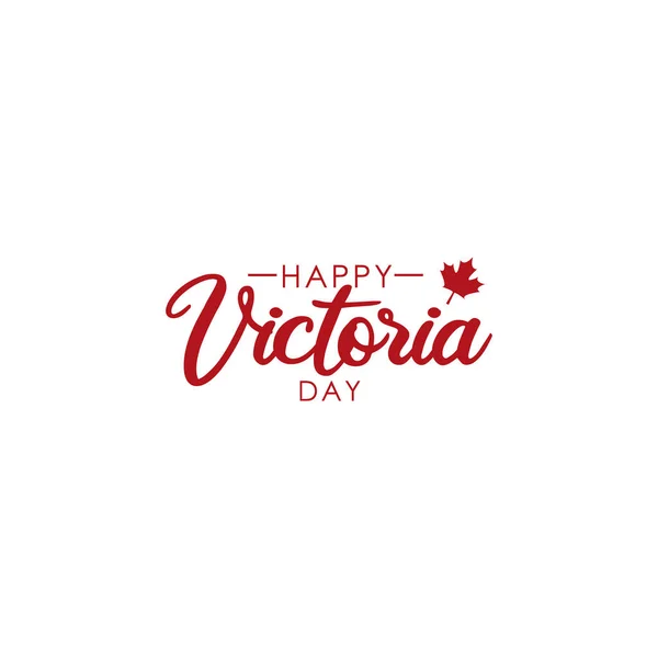 Happy Victoria Day Crown Flag Vector Banner Print — Stock Vector