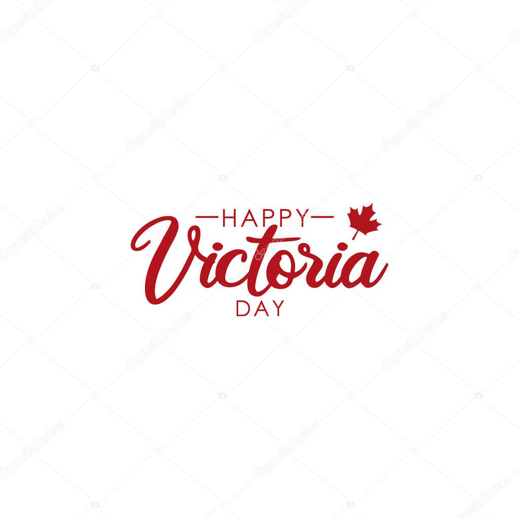 Happy Victoria Day With Crown And Flag Vector For Banner Print