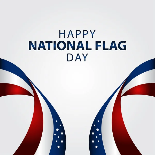 Glad National Flag Day Vektor Illustration Nationell Flaggdag — Stock vektor