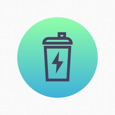 Spor shaker doğrusal idolü, işaret, vektör çizim