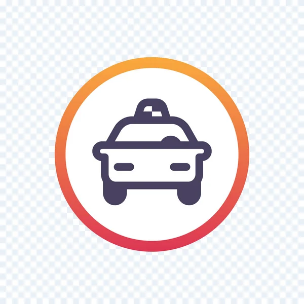 Taxi, icono de línea de taxi — Vector de stock