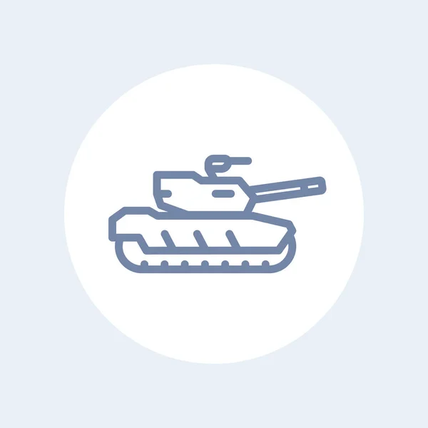 Moderno icono de la línea de tanque aislado en blanco, ilustración vectorial — Vector de stock