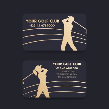 Golf sopasıyla oyuncular için kartvizit tasarım