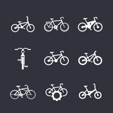 Bisiklete binme, Bisiklet, farklı Bisiklet Icons set