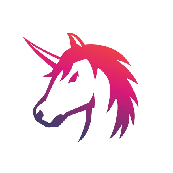 Unicorn logo element isolated on white — Stock Vector