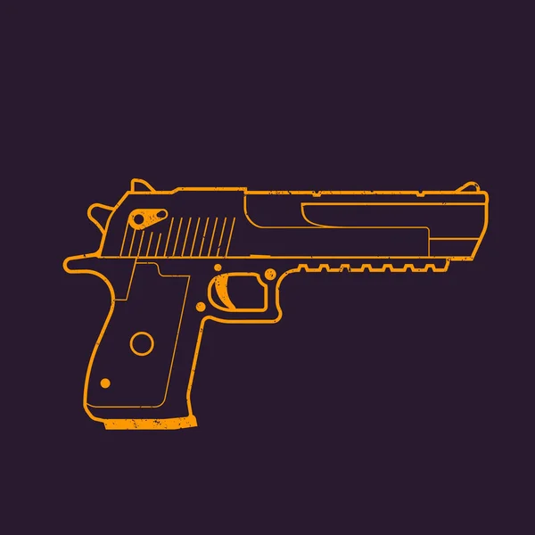 Esbozo de pistola, pistola, pistola — Vector de stock