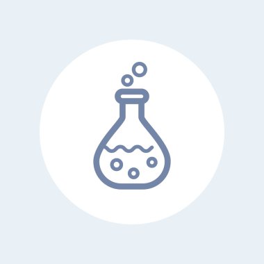 Beyaz izole kimya satırı simgesi