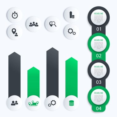 Dikey zaman çizelgesi, iş infographics