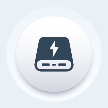 güç banka simgesi, vektör işareti