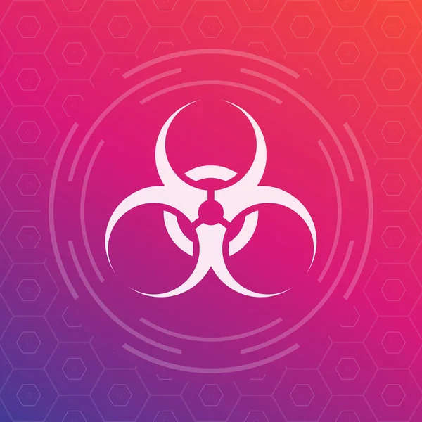 Simbol biohazard, biologis vektor bahaya tanda - Stok Vektor