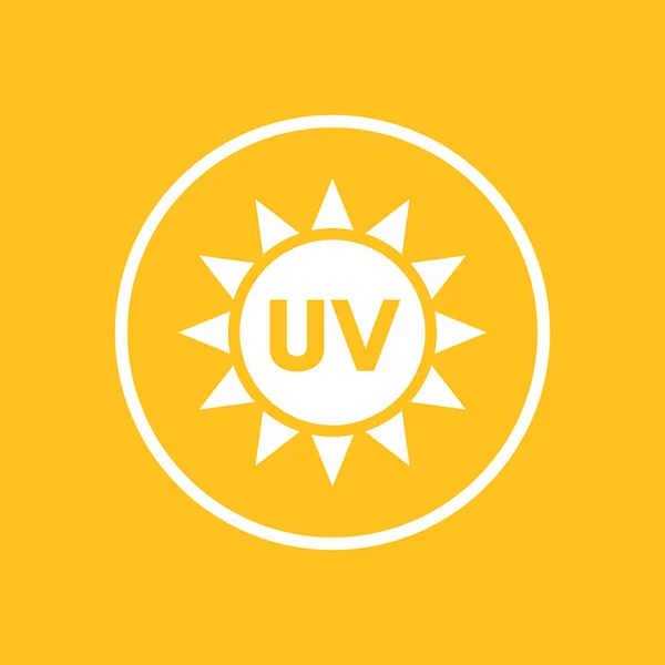 Icono de radiación UV en círculo — Archivo Imágenes Vectoriales