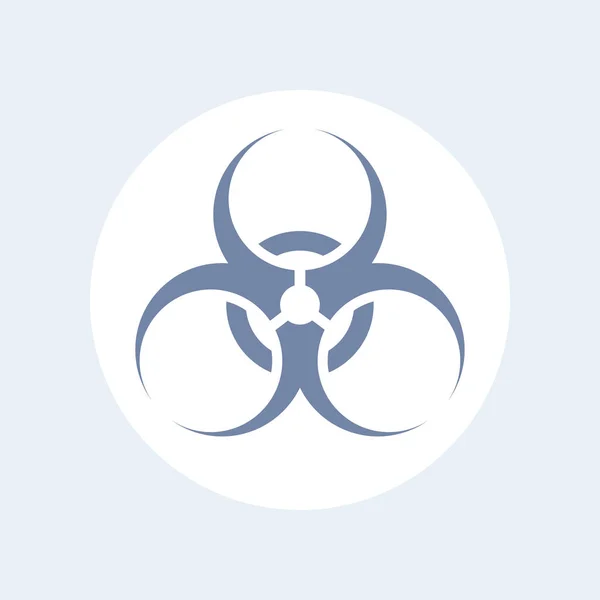Simbol biohazard, tanda bahaya biologis pada putih - Stok Vektor