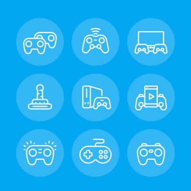 gamepads Icons set hattı